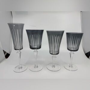 Kadra Vikko Timeless Smoke Gray Stemmed Glassware 4 Pcs